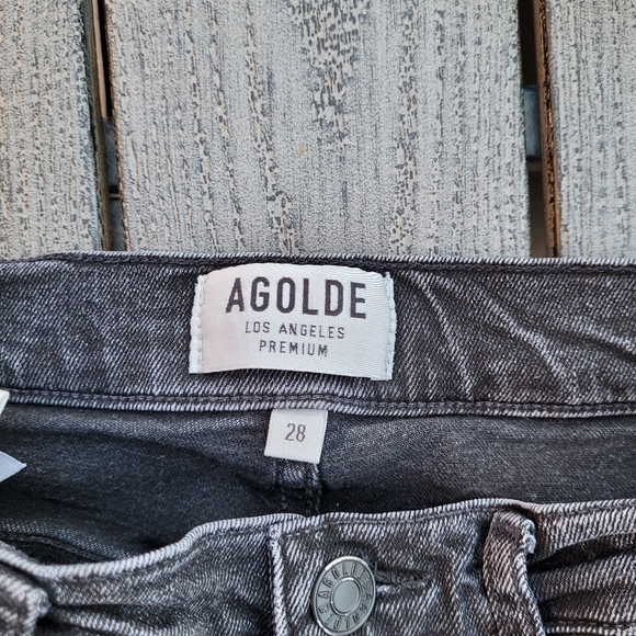 Agolde 28 Sophie High Rise skinny crop in temple, black - Picture 10 of 14